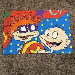 Vintage 1997 Rugrats Pillow Case Chuckie Angelica Tommy Spike